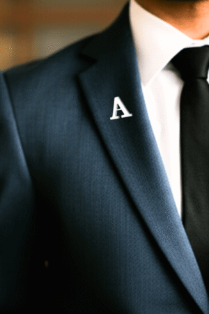 One Initial Brooch