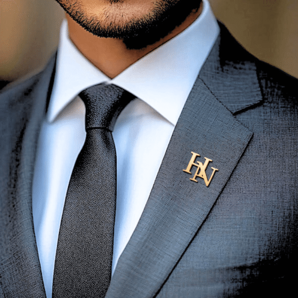 Initials Brooch
